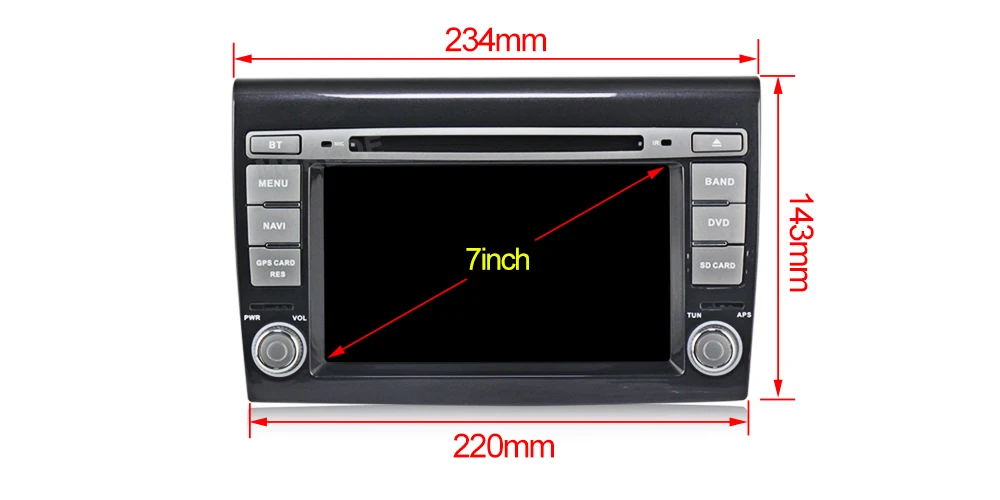 MEKEDE HD Автомобильный мультимедийный плеер Android 9,1 gps 2 Din стерео система для Fiat Bravo 2007-2012 4 ядра 2 ГБ ram радио am fm Wifi USB