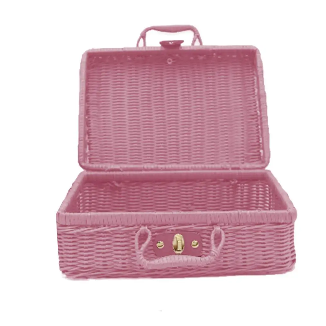 Чемодан для путешествий пикника корзины ручной работы хранения Чехол