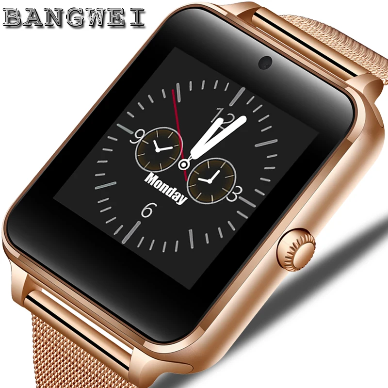 Для мужчин женщин Bluetooth Смарт часы Спорт Шагомер Smartwatch с камера Поддержка SIM WhatsApp