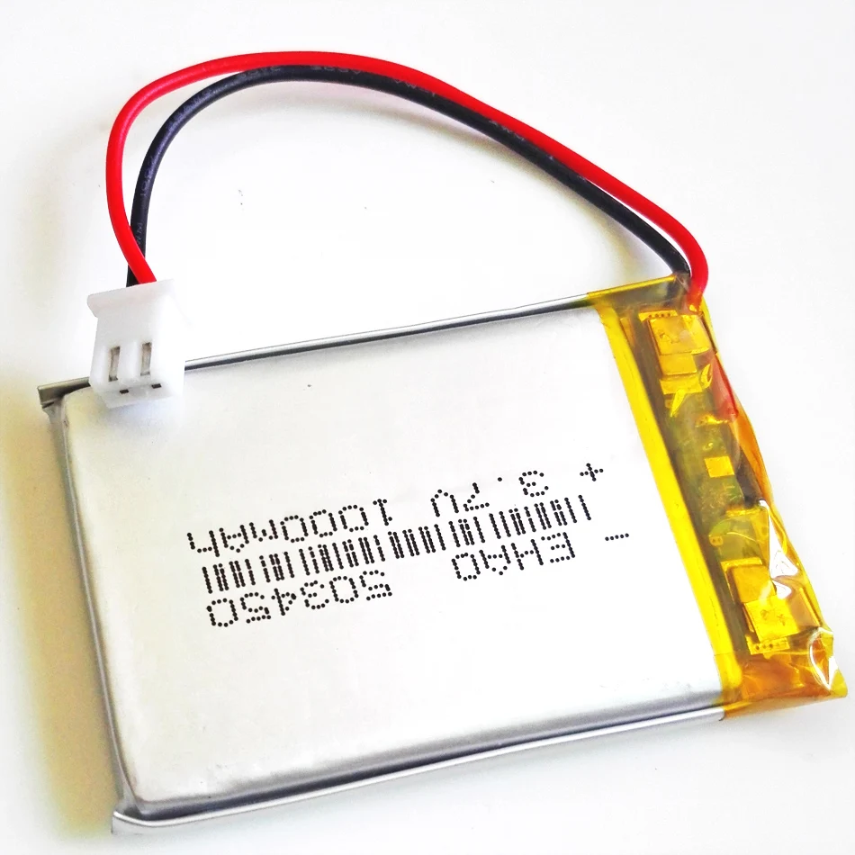 3,7 В 1000 мАч 503450 литий-полимерный LiPo Перезаряжаемые Батарея ячеек JST XHR 2,54 2pin разъем для DVD PAD динамик видеокамера