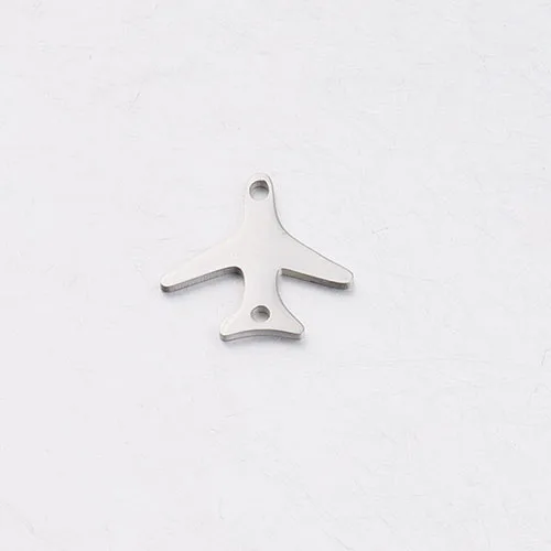 steel color Fnixtar зеркальная полировка, нержавеющая сталь, самолет, шарм, соединитель для DIY изготовления летательных аппаратов, ювелирных изделий, 14,5*15 мм, 20 шт./лот - Окраска металла: steel color