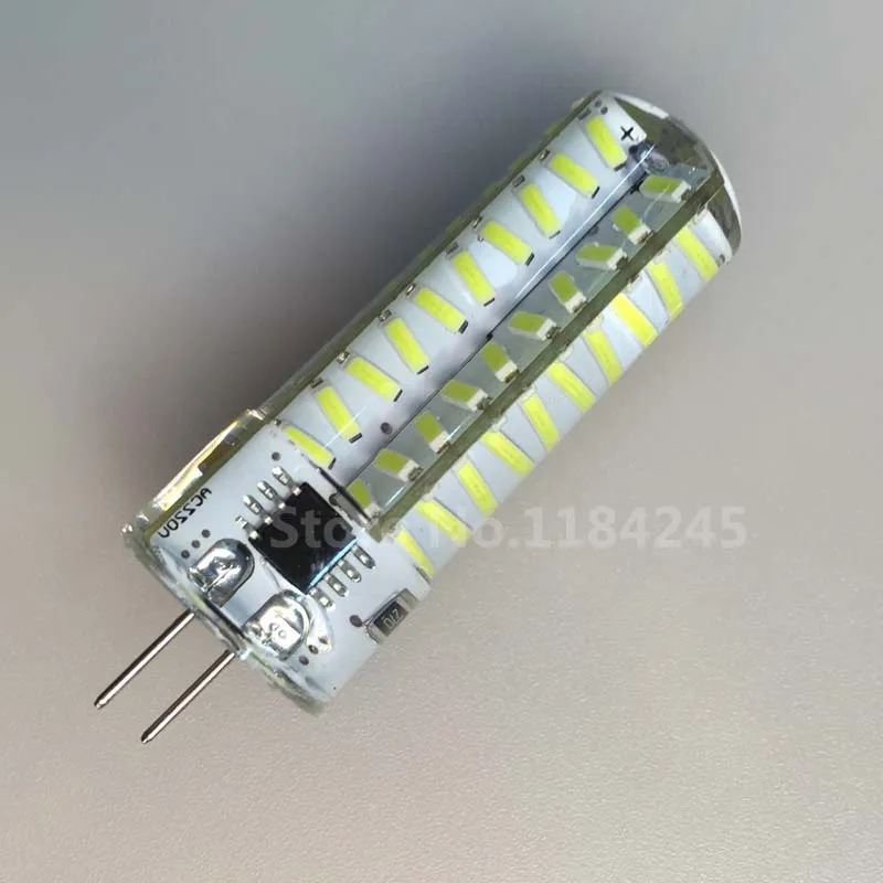 Диммируемые Светодиодные лампы G4 4014 SMD 8 Вт 80 светодиодов 220 В переменного тока 50%