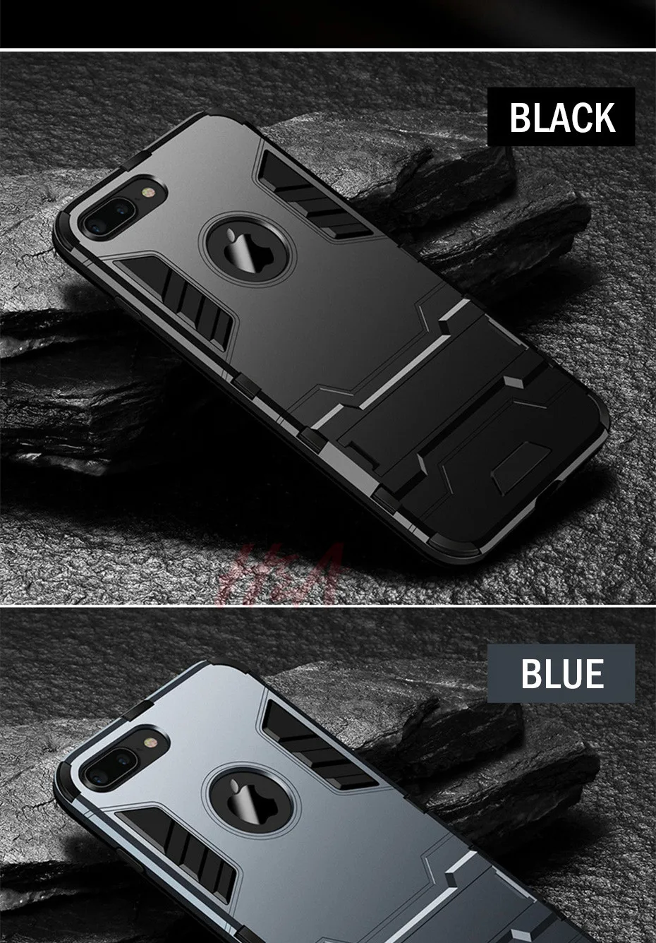 Чехол H& A для iPhone 8, 7, 6, 6S Plus, гибридный, противоударный, 3D, крутой, армированный, прочный, твердый чехол для iPhone X, 5 S, 5S, SE, чехол-подставка
