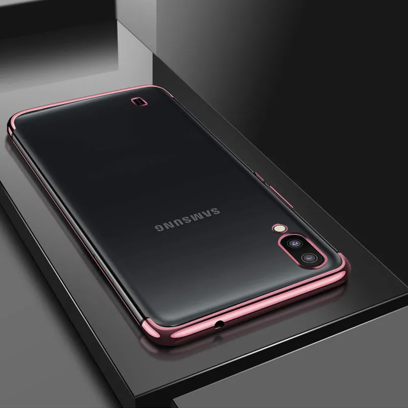 Роскошный позолоченный чехол для samsung A70 A60 A50 A40 A30 A20 A10 M30 M20 Galaxy S10Plus S10E Coque A6 A8 S9 S8 плюс A7 TPU Защитный чехол - Цвет: Rose gold