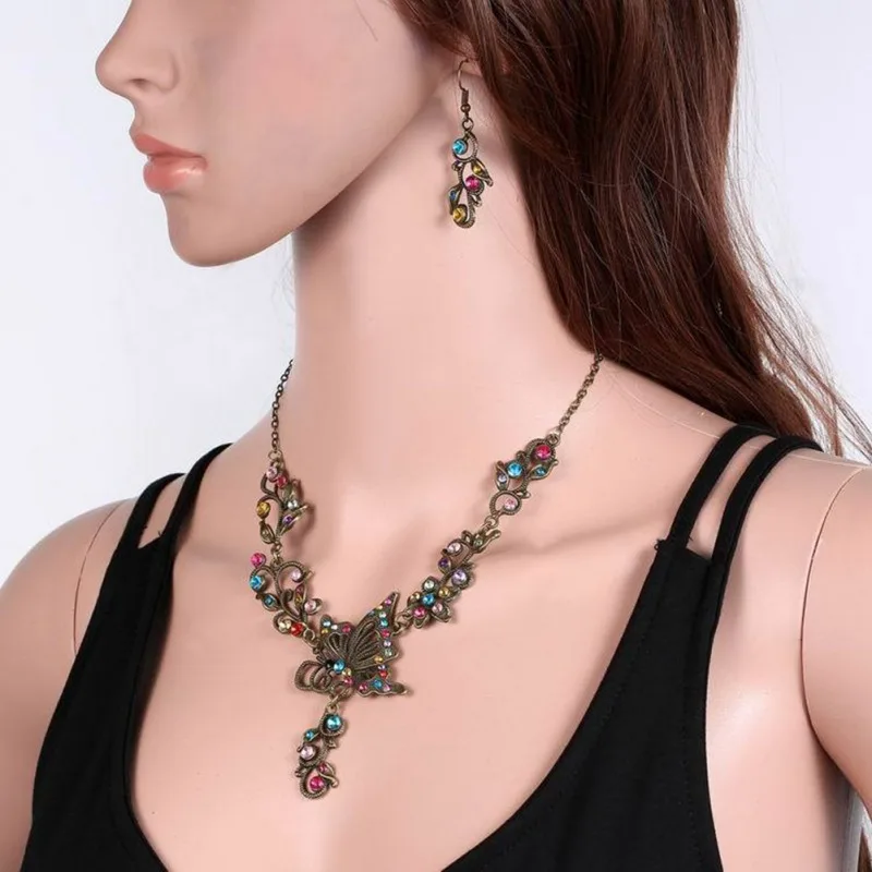 Роскошные Ювелирные наборы для женщин стразы свадебные хрустальные подвески в