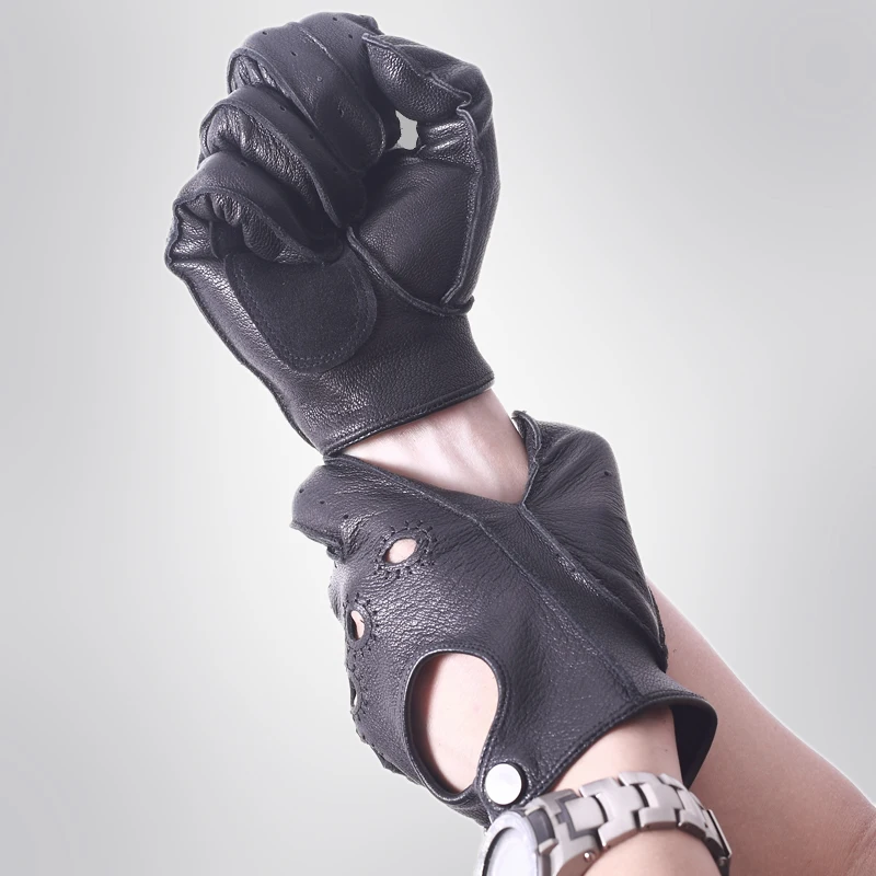 Высококачественные мужские перчатки для вождения из оленьей кожи|Мужские