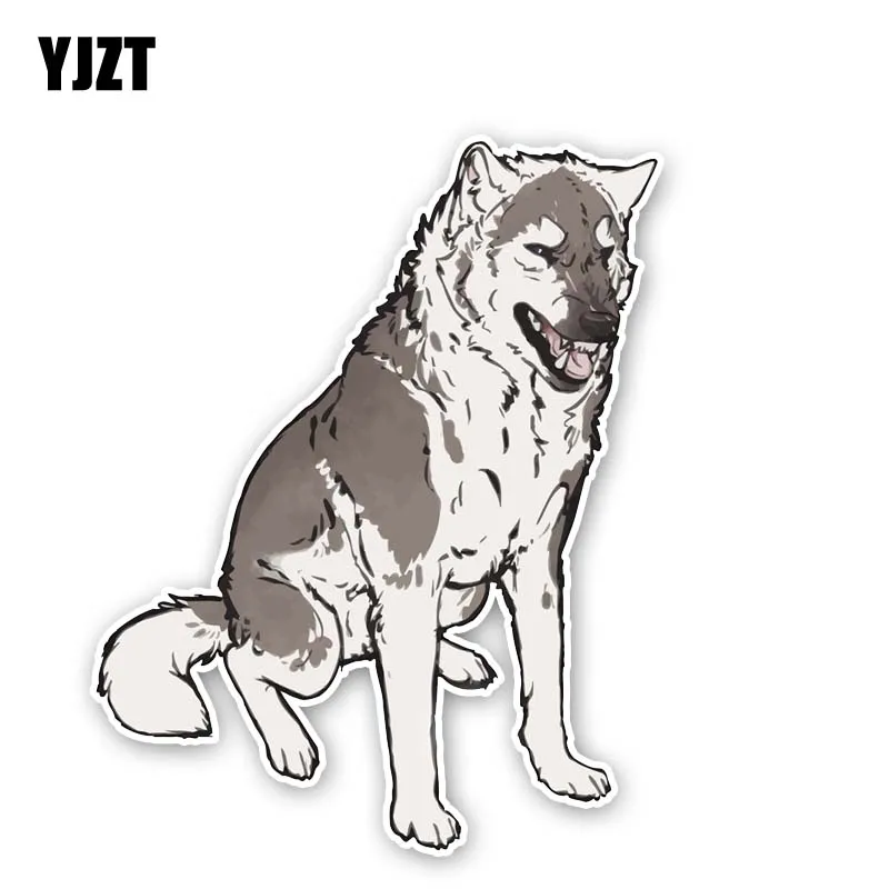 

YJZT 10.5CM*13.1CM A Ferocious Dog PVC Cartoon Decal Car Sticker 12-300333