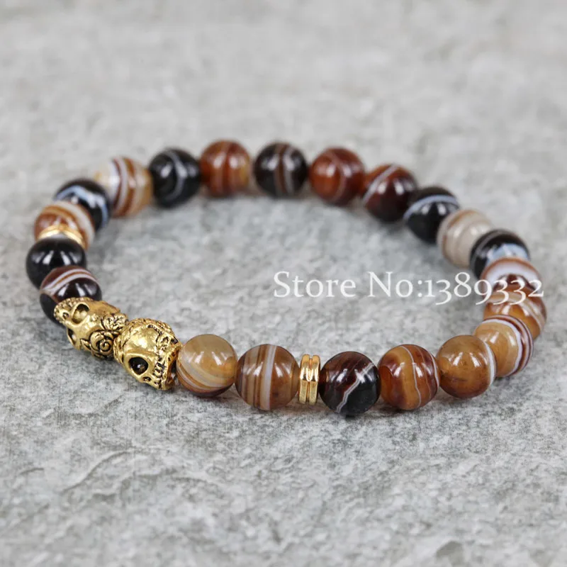 Высококачественный Браслет KEJIALAI с бусинами из Натурального Коричневого камня в