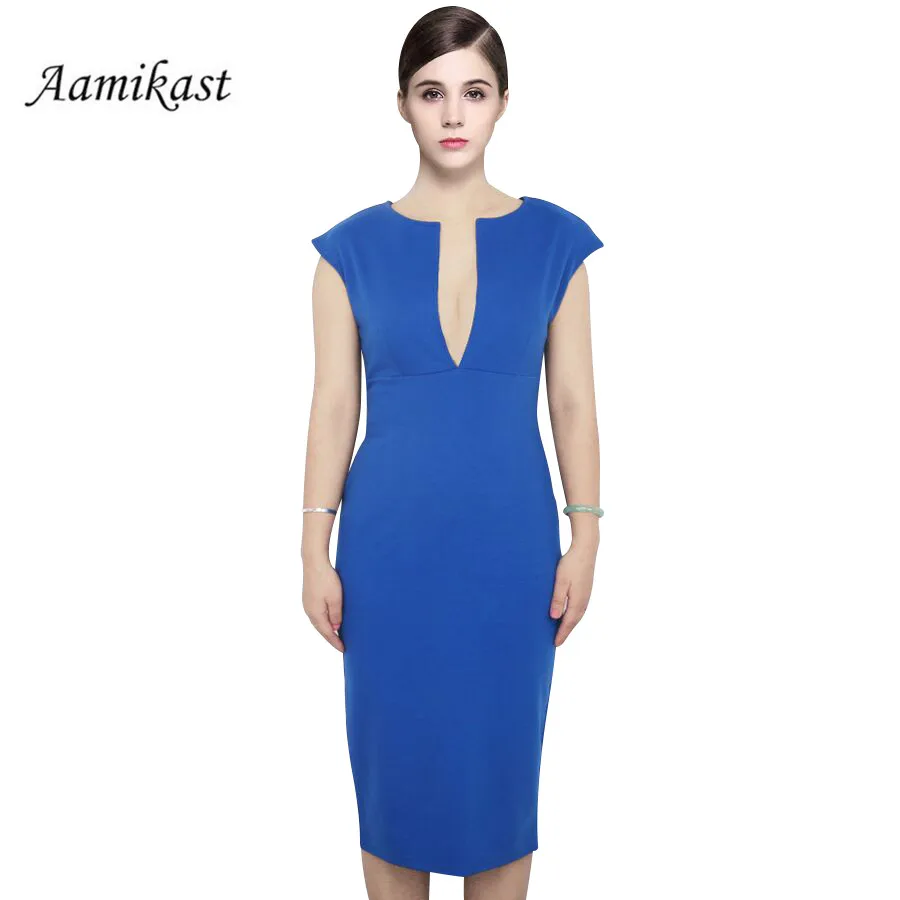 Женское облегающее Платье До Колена элегантное вечернее платье до колена с v