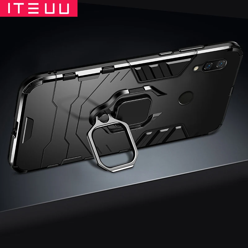 ITEUU Nova 3 кольцо на палец откидная подставка армированный чехол для Huawei Чехлы