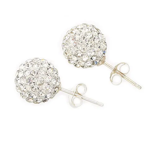 Серьги пусеты SSCE8mmA серьги шарики из серебра 925 пробы 8 мм|earrings brass|earrings pinksilver gemstone