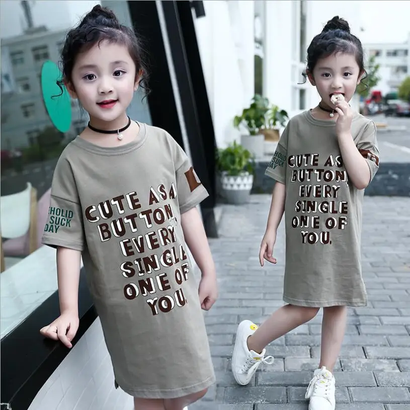 Летние топы для девочек хлопковые футболки с коротким рукавом и надписью модное