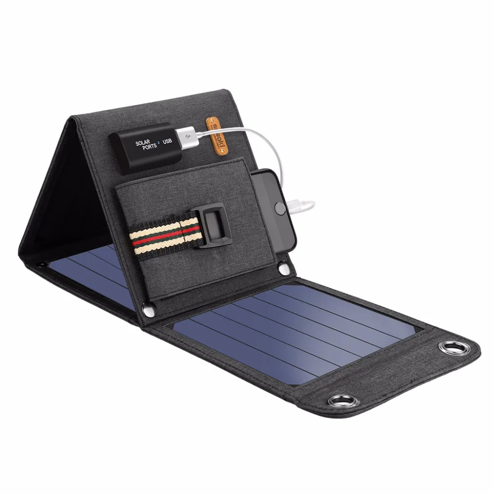 Солнечное зарядное устройство Suaoki 14W 5V 2.1A USB выходное портативные солнечные