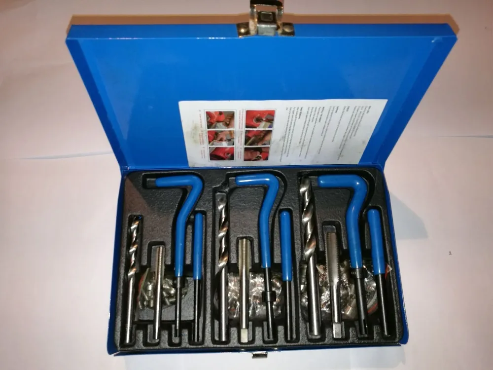 

High Quality 88Pc Thread Repair tool set Rethread M6 M8 M10 Damaged Thread Garage Tool Universal Car repair tools