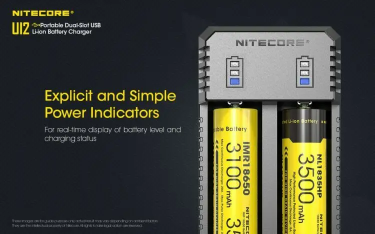 NITECORE UI1 UI2 Портативный USB Li-Ion Батарея Зарядное устройство совместимо с 26650 20700 21700 18650 16340 14500 Батарея