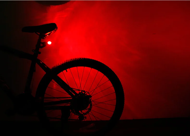Светодиодные велосипедные фонари INBIKE задние на солнечной батарее ночные