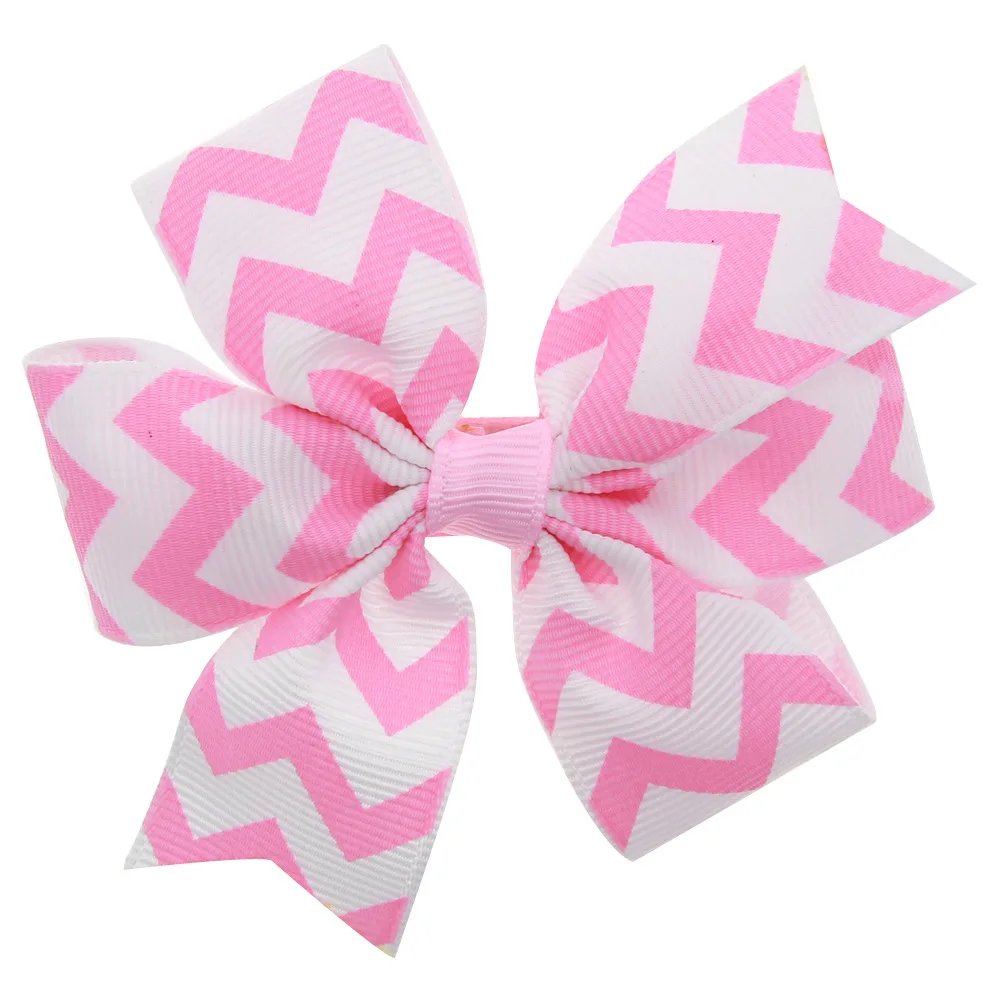 Заколка для волос в полоску с бантом и