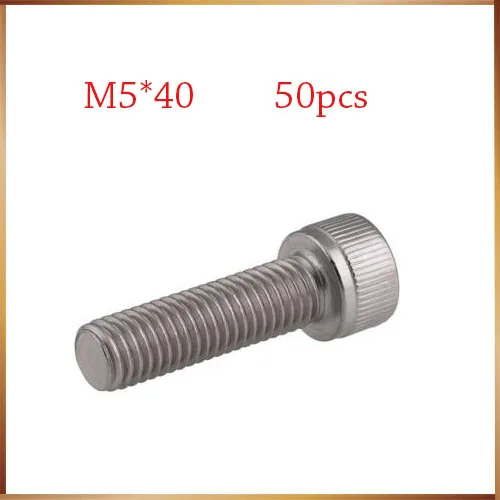 M5 Винты m5 болты 50 шт./лот Метрическая резьба DIN912 M5x40 мм * 40 304 Нержавеющая сталь