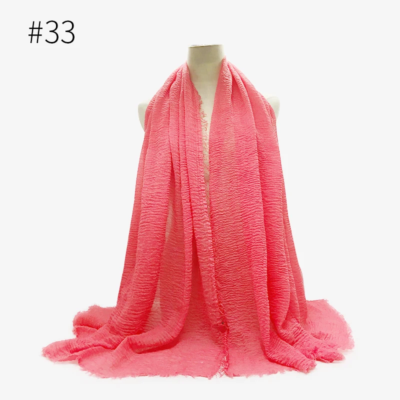 New design bubble plain scarves fringes women soft solid hijabs popular muffler shawls pashmina muslim wraps bandana 100pcs/lot