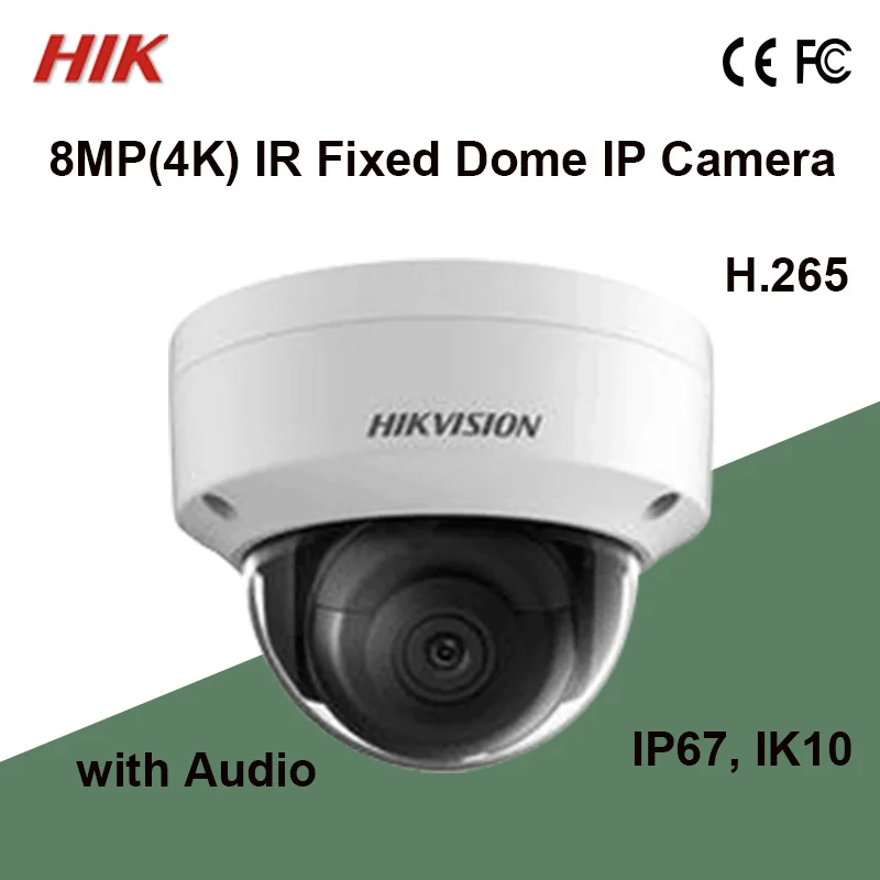 Новый IPC DS 2CD2185FWD IS Hik 8MP купольные поворотные сетевые видеокамеры Камера IK10