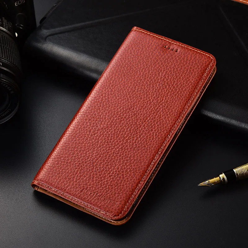 Чехол-книжка для Xiaomi Redmi Note 7 из натуральной кожи с подставкой | Мобильные телефоны