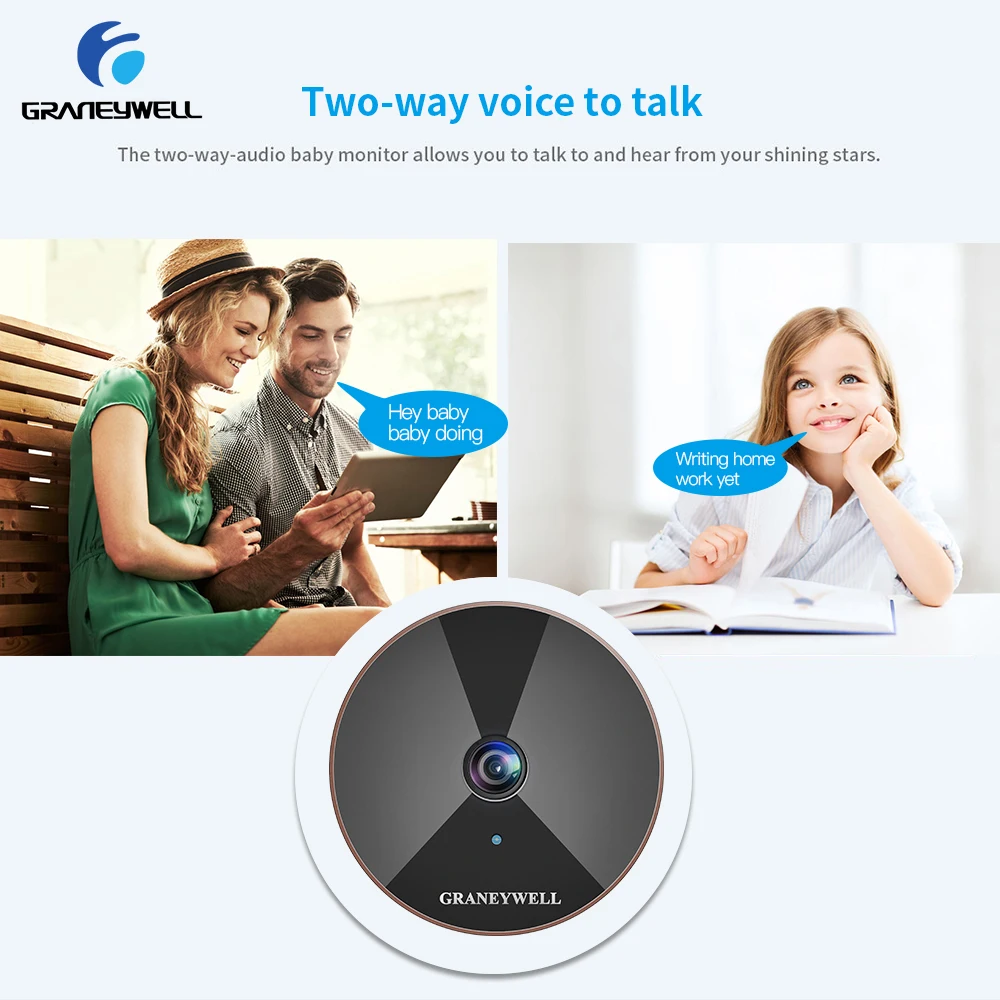 Graneywell IP камера для помещений Беспроводная 960 1.3MP Домашняя безопасность Wifi