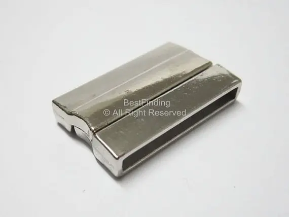 

Leather clasp 28x3mm Flat magnetic Clasps Multi strand bracelet clasps-FC57