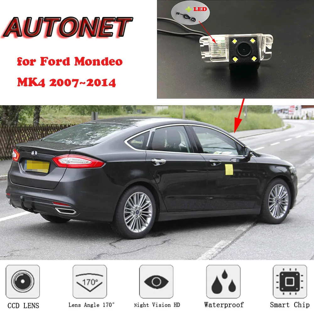 Автокамера заднего вида для Ford Mondeo 2007 2008 2009 2010 2011 2012 2014 MK4 с ночным видением