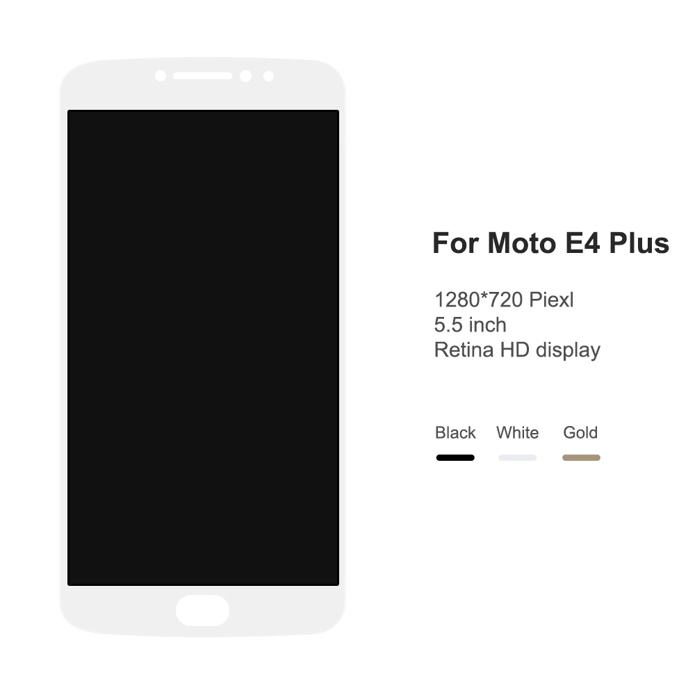 ЖК дисплей 5 дюйма для Motorola Moto E4 Plus сенсорный экран с дигитайзером в сборе XT1773 XT1770