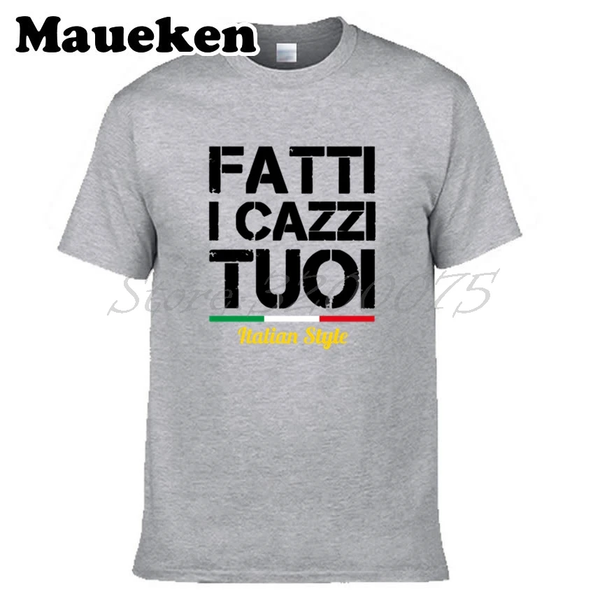Мужская футболка FATTI I CAZZI TUOI в итальянском стиле для фанатов подарок с круглым