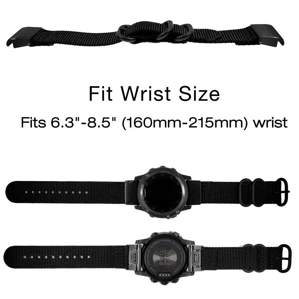 Fenix 6X браслет из нержавеющей стали Металл Quick Fit 26 мм/22 мм NATO нейлоновый ремешок для часов Ремешок для Garmin Fenix 5/6X/Fenix 5X/Fenix 3