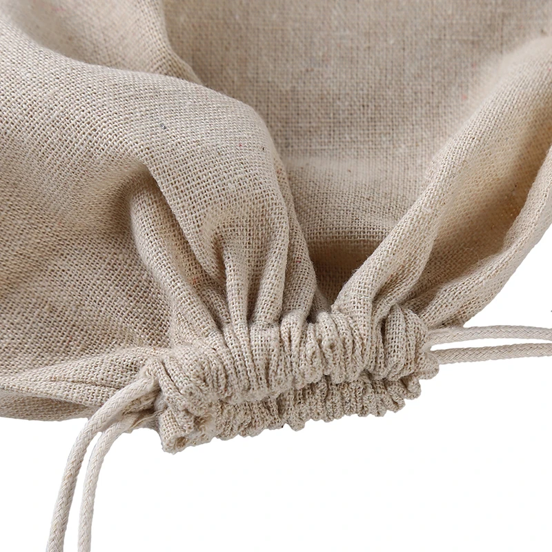 Drawstring Cotton Linen Food Storage Bag Reusable Handmade Small Shopping Coin Travel Christmas Gift Pouch | Дом и сад