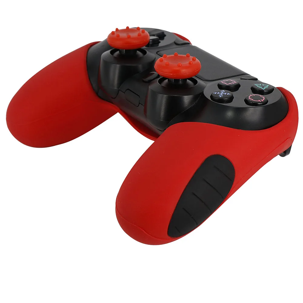 YTTL 10 шт./лот мягкий силиконовый резиновый чехол для PS4 толстый половинчатый
