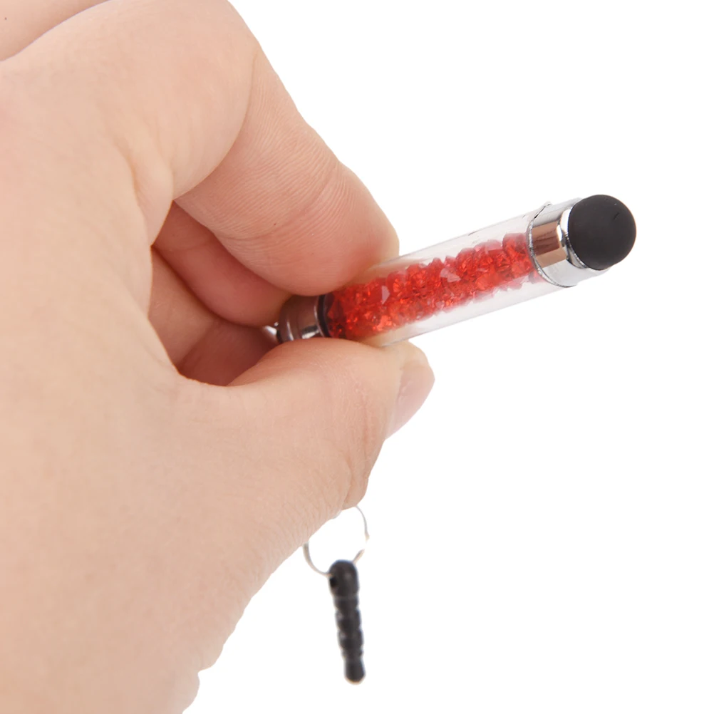 2 в 1 Алмазный кристаллический стилус для сенсорного экрана телефона