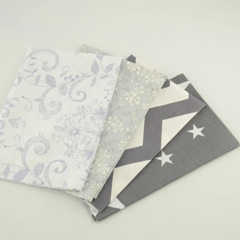 Black and gray color beautiful design 100% Cotton twill Fabric fat quarter Patchwork table Decoration booksew children clothing|fat quarters|cotton