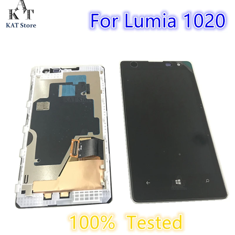 5 шт./лот 4 &quotдля Nokia Lumia 1020 RM 875 ЖК дисплей сенсорный экран дигитайзер в сборе рамка