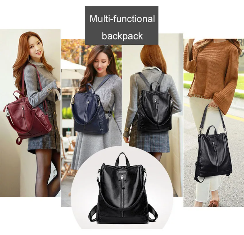 Противоугонный рюкзак кожаный водонепроницаемый mochilas plecak sac dos rugzak back pack книжный рюкзак школьный рюкзаки рюкзак plecak i damskie