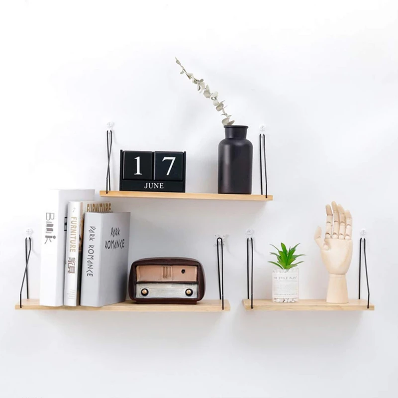 Домашняя деревянная подвесная стойка в скандинавском стиле держатель для книг и