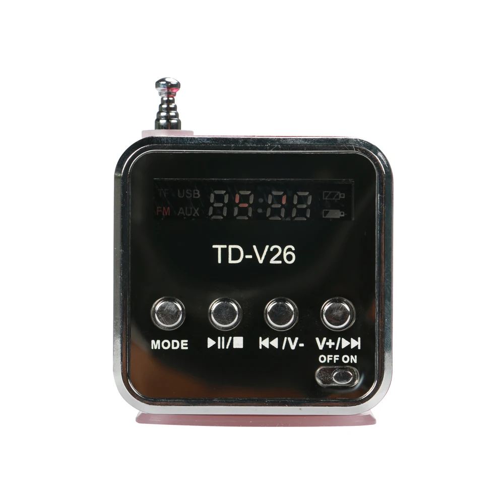 Toproad TD V26 мини Динамик Портативный цифровой ЖК дисплей музыка звук стерео Box TF FM