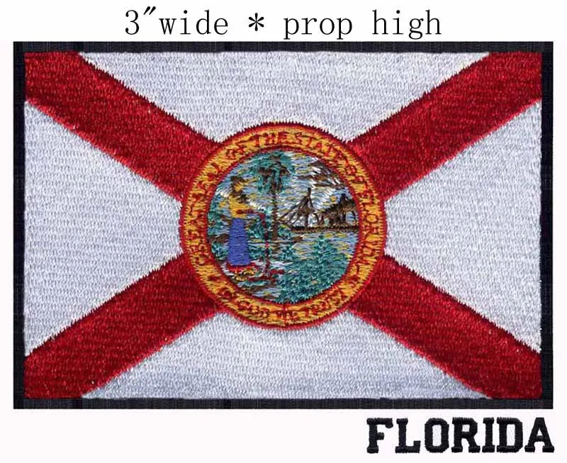Флоридский флаг вышивка патч 3 &quotШирокая доставка/Мода леди/высокий