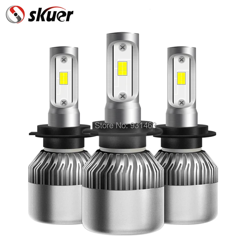 Скуэр 1 пара H7 фар 36 Вт/заданная величина 8000lm H1 H3 H4 H11 9005 9006 6000K белый автомобиль
