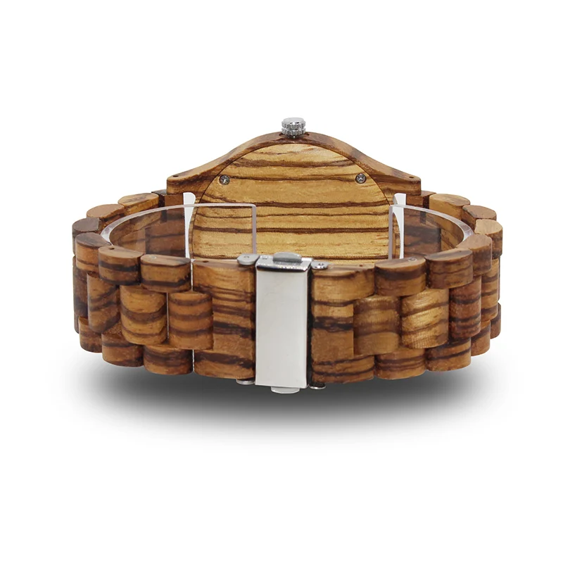 Best-seller Zebra Pattern Bamboo Watches For Men Cool Thin Designer Watch Retro Simple Wood Quartz Cheap Wristwatch | Наручные часы