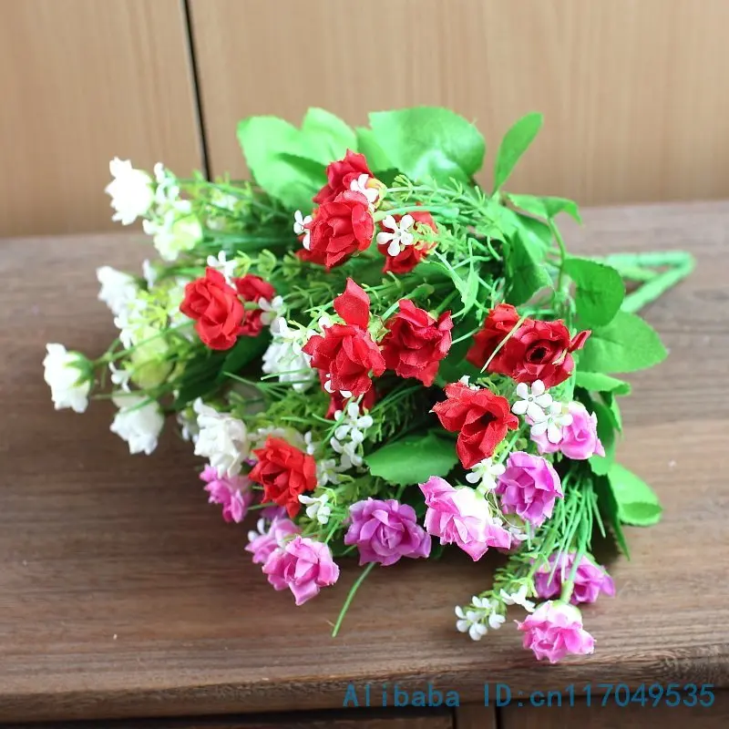 

1 PCS Beautiful Artificial small rose Silk Flower Home Party Decoration F115