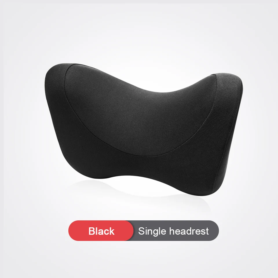 Black Pillow LOEN U форма пены памяти подушка для автомобильных путешествий подушки для шеи, чтобы облегчить усталость авто подголовник поясничного Поддержка автомобиля офис - Цвет: Black Pillow