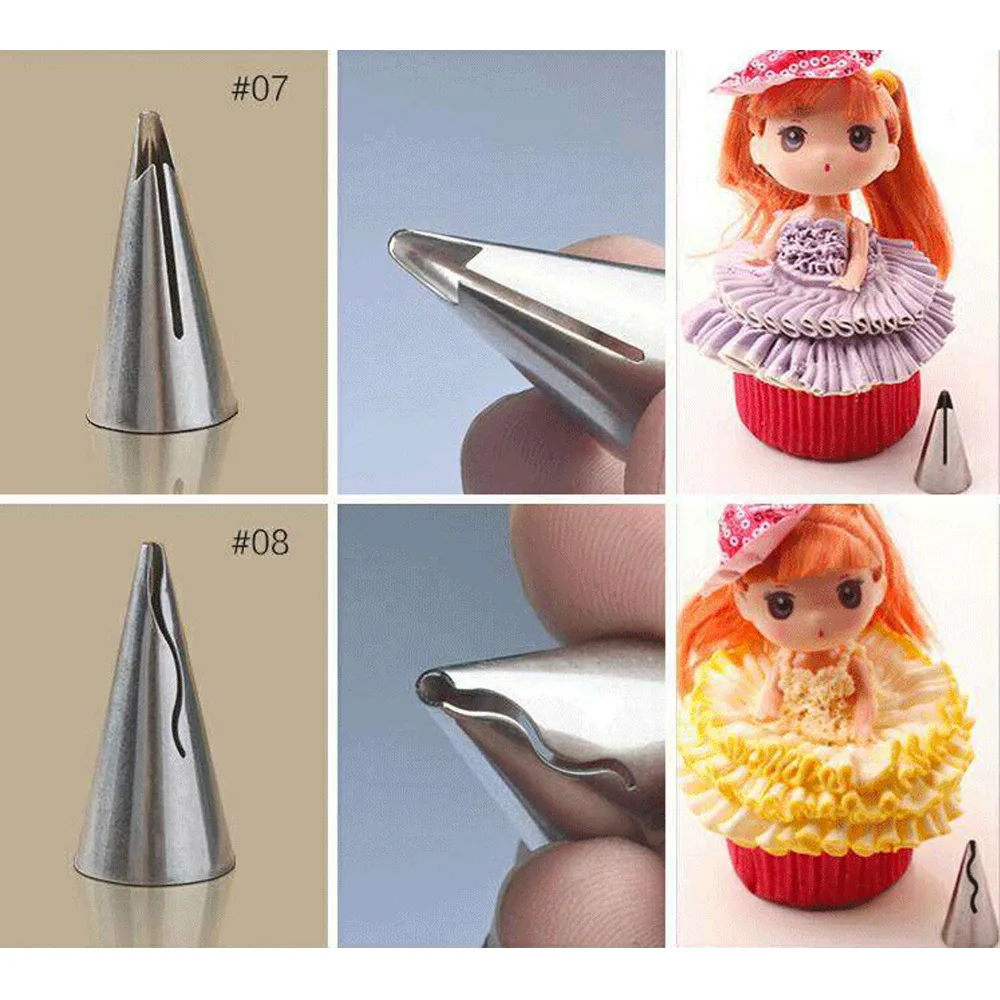 5 шт. кондитерские насадки из нержавеющей стали для украшения торта