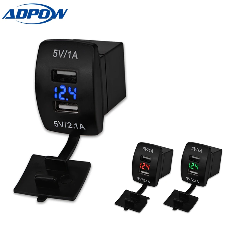 Автомобильное зарядное устройство с 2 USB портами 12 В 24 1 А|Кабели адаптеры и
