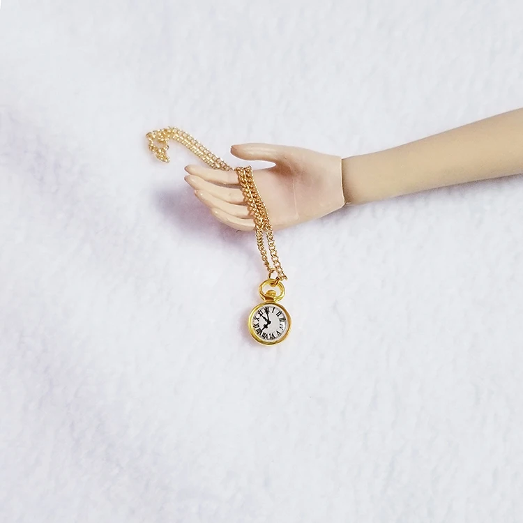 

NEW Handmade Golden Watch Necklace 1/6 Action Figure Body Doll Accessories