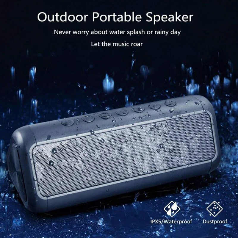Bluetooth динамик водонепроницаемый мощный портативный динамик s беспроводной Солнечный громкий динамик внешний аккумулятор AUX наружная музыкальная колонка