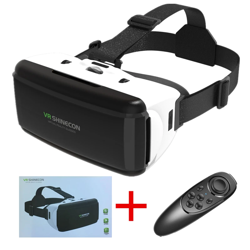 Красный VR Shinecon G06 шлем 3D очки виртуальной реальности для iPhone Android смартфон очки Android - Цвет: Красный