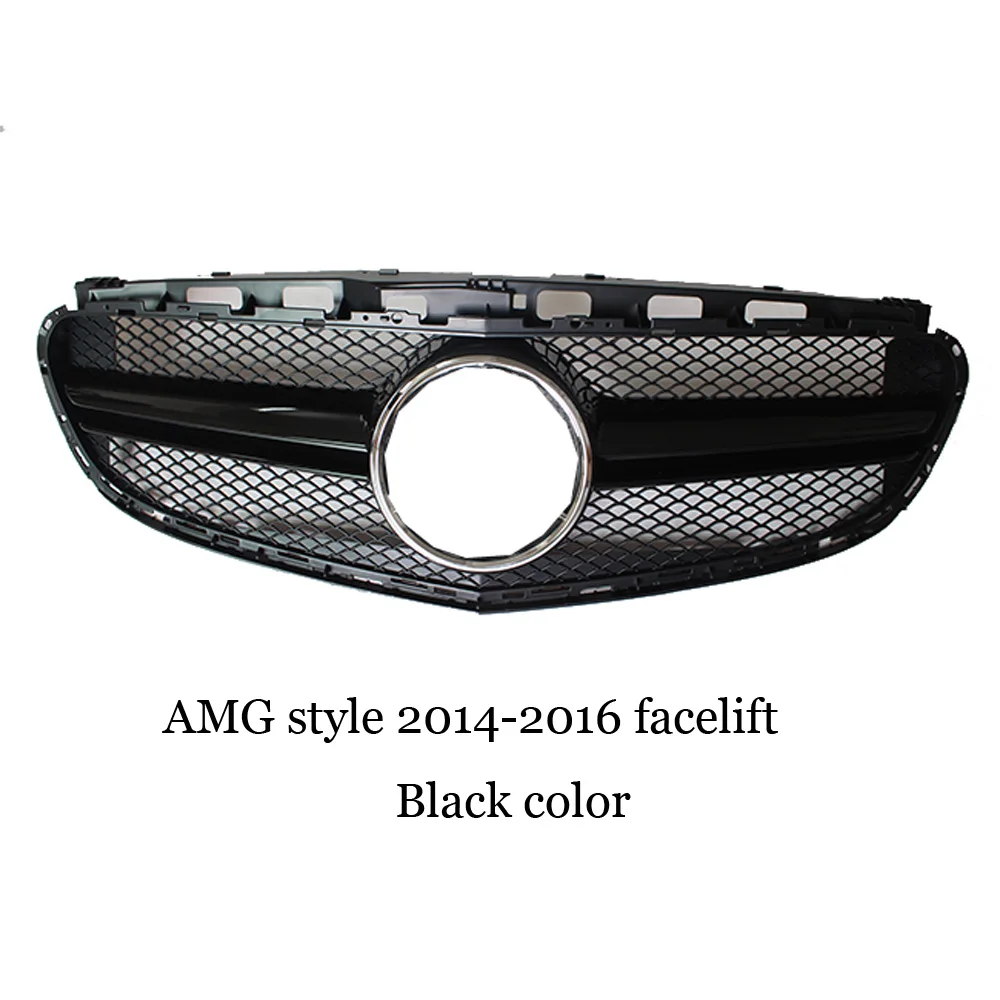 AMG Black 14-16 W212 Front Bumper Grille Mesh for Mercedes E class W212 GT / Diamond / AMG Style 2010- E200 E250 E300 E350 E400 - Цвет: AMG Black 14-16